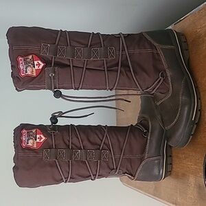 Pajar Dark Brown Lace-Up Winter Boots